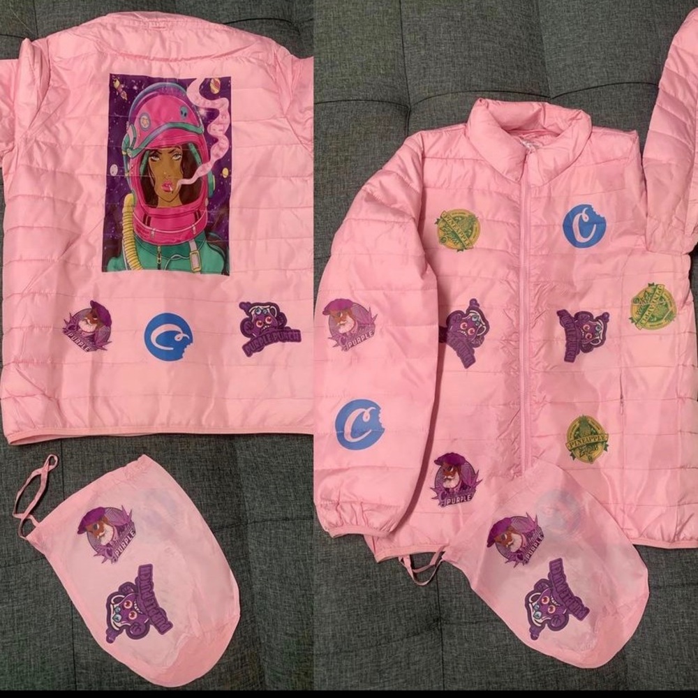 Puffy coat polyester shell